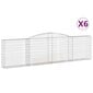 vidaXL Kaarevat kivikorit 6 kpl 400x30x100/120 cm galvanoitu rauta hinta ja tiedot | Aidat ja tarvikkeet | hobbyhall.fi