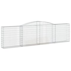 vidaXL Kaarevat kivikorit 9 kpl 400x30x100/120 cm galvanoitu rauta hinta ja tiedot | Aidat ja tarvikkeet | hobbyhall.fi