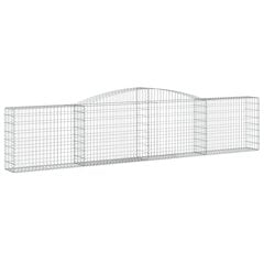 vidaXL Kaarevat kivikorit 7 kpl 400x30x80/100 cm galvanoitu rauta hinta ja tiedot | Aidat ja tarvikkeet | hobbyhall.fi