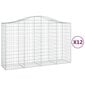 vidaXL Kaarevat kivikorit 12 kpl 200x50x120/140 cm galvanoitu rauta hinta ja tiedot | Aidat ja tarvikkeet | hobbyhall.fi