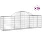 vidaXL Kaarevat kivikorit 20 kpl 200x30x60/80 cm galvanoitu rauta hinta ja tiedot | Aidat ja tarvikkeet | hobbyhall.fi