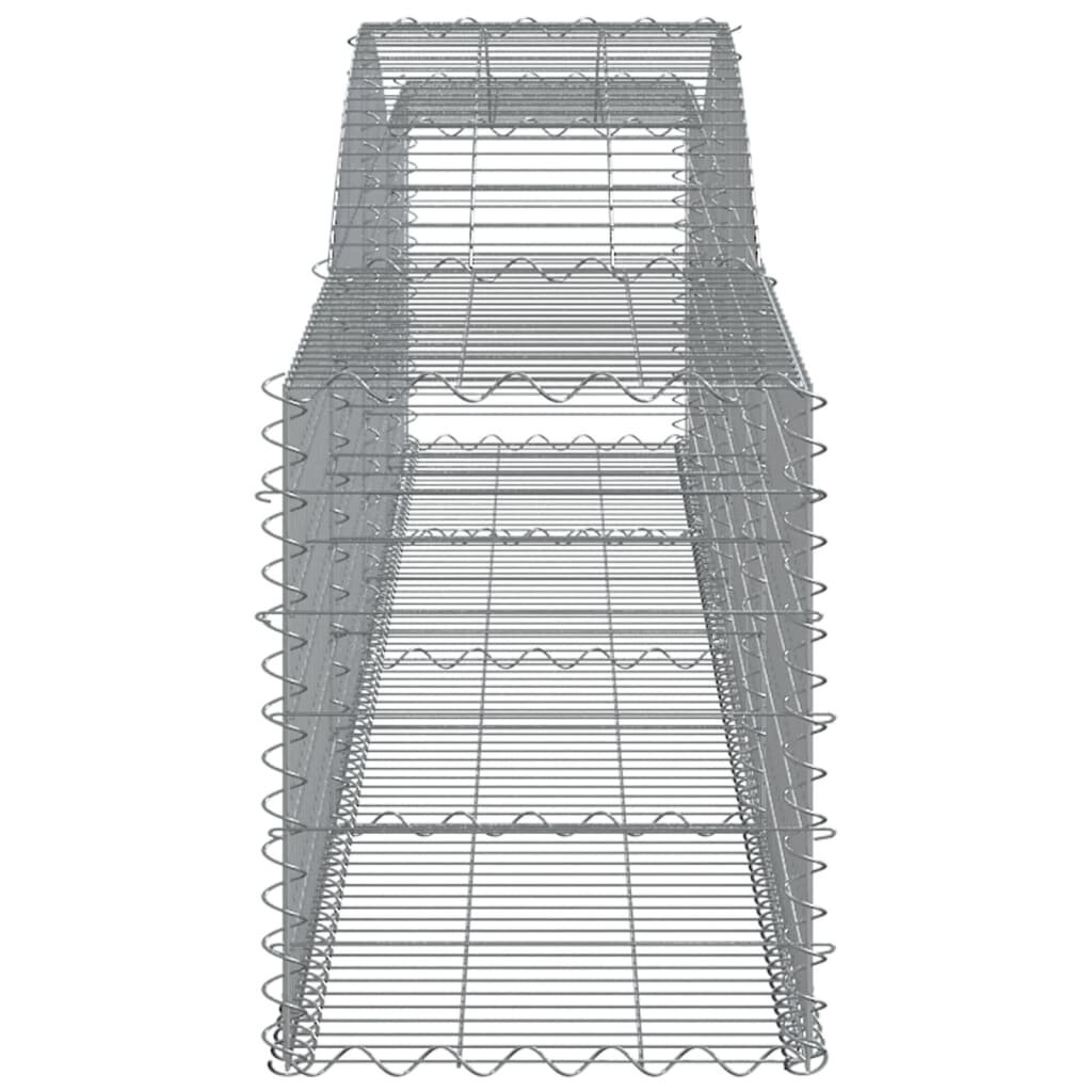 vidaXL Kaarevat kivikorit 9 kpl 400x50x60/80 cm galvanoitu rauta hinta ja tiedot | Aidat ja tarvikkeet | hobbyhall.fi