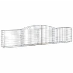 vidaXL Kaarevat kivikorit 5 kpl 400x50x80/100 cm galvanoitu rauta hinta ja tiedot | Aidat ja tarvikkeet | hobbyhall.fi