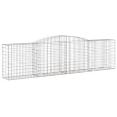 vidaXL Kaarevat kivikorit 9 kpl 400x50x100/120 cm galvanoitu rauta hinta ja tiedot | Aidat ja tarvikkeet | hobbyhall.fi