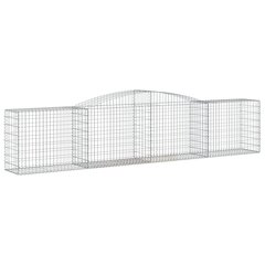 vidaXL Kaarevat kivikorit 8 kpl 400x50x80/100 cm galvanoitu rauta hinta ja tiedot | Aidat ja tarvikkeet | hobbyhall.fi