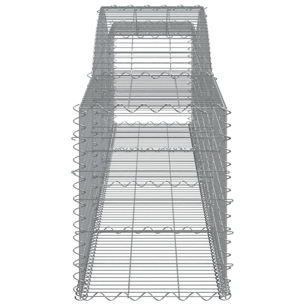 vidaXL Kaarevat kivikorit 8 kpl 400x50x60/80 cm galvanoitu rauta hinta ja tiedot | Aidat ja tarvikkeet | hobbyhall.fi