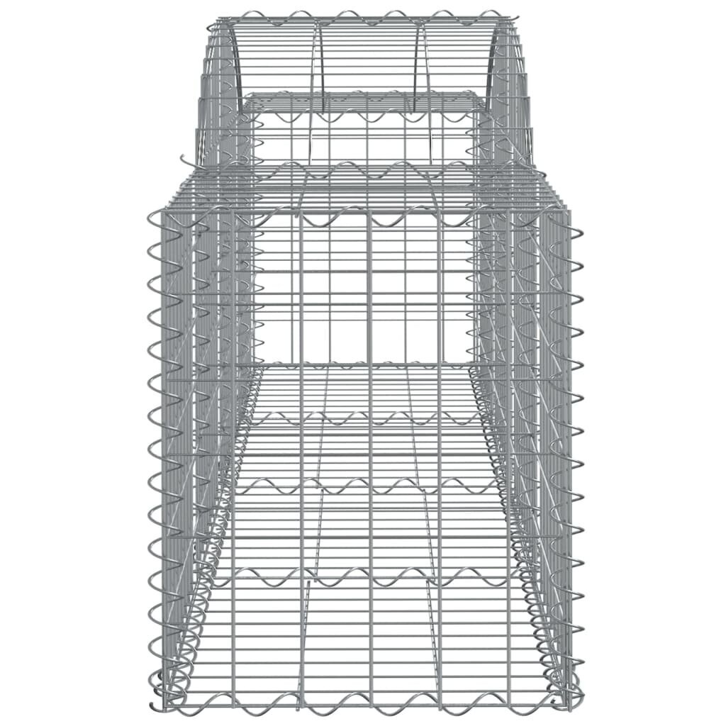 vidaXL Kaarevat kivikorit 2 kpl 200x50x60/80 cm galvanoitu rauta hinta ja tiedot | Aidat ja tarvikkeet | hobbyhall.fi