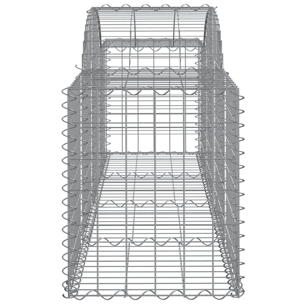 vidaXL Kaarevat kivikorit 6 kpl 200x50x60/80 cm galvanoitu rauta hinta ja tiedot | Aidat ja tarvikkeet | hobbyhall.fi