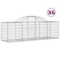 vidaXL Kaarevat kivikorit 6 kpl 200x50x60/80 cm galvanoitu rauta hinta ja tiedot | Aidat ja tarvikkeet | hobbyhall.fi