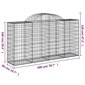 vidaXL Kaarevat kivikorit 3 kpl 200x50x100/120 cm galvanoitu rauta hinta ja tiedot | Aidat ja tarvikkeet | hobbyhall.fi