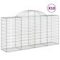 vidaXL Kaarevat kivikorit 10 kpl 200x50x100/120 cm galvanoitu rauta hinta ja tiedot | Aidat ja tarvikkeet | hobbyhall.fi