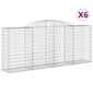 vidaXL Kaarevat kivikorit 6 kpl 300x50x120/140 cm galvanoitu rauta hinta ja tiedot | Aidat ja tarvikkeet | hobbyhall.fi