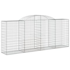 vidaXL Kaarevat kivikorit 2 kpl 300x50x120/140 cm galvanoitu rauta hinta ja tiedot | Aidat ja tarvikkeet | hobbyhall.fi