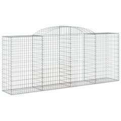 vidaXL Kaarevat kivikorit 9 kpl 300x50x120/140 cm galvanoitu rauta hinta ja tiedot | Aidat ja tarvikkeet | hobbyhall.fi