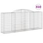 vidaXL Kaarevat kivikorit 10 kpl 300x50x120/140 cm galvanoitu rauta hinta ja tiedot | Aidat ja tarvikkeet | hobbyhall.fi