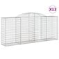 vidaXL Kaarevat kivikorit 13 kpl 300x50x120/140 cm galvanoitu rauta hinta ja tiedot | Aidat ja tarvikkeet | hobbyhall.fi