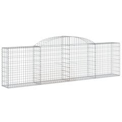 vidaXL Kaarevat kivikorit 15 kpl 300x30x80/100 cm galvanoitu rauta hinta ja tiedot | Aidat ja tarvikkeet | hobbyhall.fi