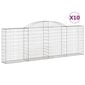 vidaXL Kaarevat kivikorit 10 kpl 300x30x100/120 cm galvanoitu rauta hinta ja tiedot | Aidat ja tarvikkeet | hobbyhall.fi