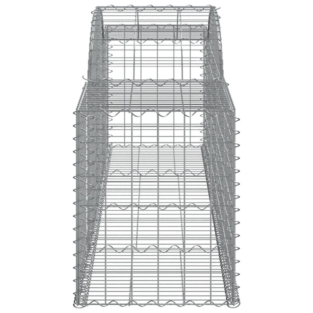 vidaXL Kaarevat kivikorit 9 kpl 300x50x60/80 cm galvanoitu rauta hinta ja tiedot | Aidat ja tarvikkeet | hobbyhall.fi