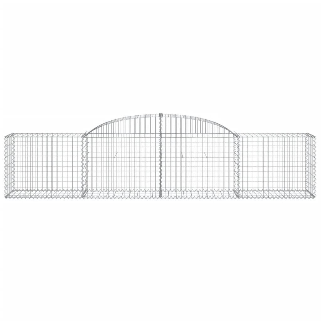 vidaXL Kaarevat kivikorit 9 kpl 300x50x60/80 cm galvanoitu rauta hinta ja tiedot | Aidat ja tarvikkeet | hobbyhall.fi