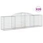 vidaXL Kaarevat kivikorit 20 kpl 300x50x80/100 cm galvanoitu rauta hinta ja tiedot | Aidat ja tarvikkeet | hobbyhall.fi