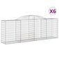 vidaXL Kaarevat kivikorit 6 kpl 300x50x100/120 cm galvanoitu rauta hinta ja tiedot | Aidat ja tarvikkeet | hobbyhall.fi