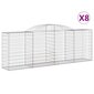 vidaXL Kaarevat kivikorit 8 kpl 300x50x100/120 cm galvanoitu rauta hinta ja tiedot | Aidat ja tarvikkeet | hobbyhall.fi