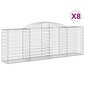 vidaXL Kaarevat kivikorit 8 kpl 300x50x100/120 cm galvanoitu rauta hinta ja tiedot | Aidat ja tarvikkeet | hobbyhall.fi