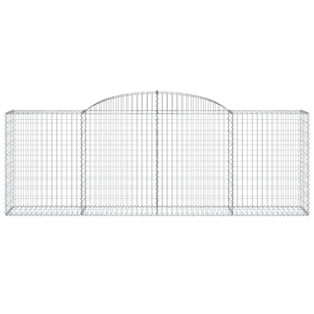 vidaXL Kaarevat kivikorit 9 kpl 300x50x100/120 cm galvanoitu rauta hinta ja tiedot | Aidat ja tarvikkeet | hobbyhall.fi