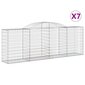 vidaXL Kaarevat kivikorit 7 kpl 300x50x100/120 cm galvanoitu rauta hinta ja tiedot | Aidat ja tarvikkeet | hobbyhall.fi