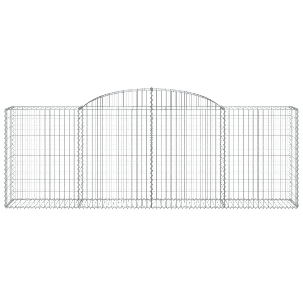 vidaXL Kaarevat kivikorit 11 kpl 300x50x100/120 cm galvanoitu rauta hinta ja tiedot | Aidat ja tarvikkeet | hobbyhall.fi