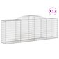 vidaXL Kaarevat kivikorit 12 kpl 300x50x100/120 cm galvanoitu rauta hinta ja tiedot | Aidat ja tarvikkeet | hobbyhall.fi