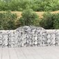 vidaXL Kaarevat kivikorit 2 kpl 300x30x80/100 cm galvanoitu rauta hinta ja tiedot | Kukkatelineet ja kukkapöydät | hobbyhall.fi