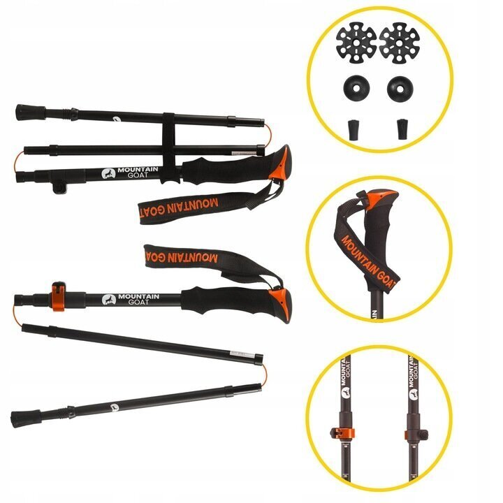 Kävelysauvat Mountain Goat PRO+ 43-130 cm hinta ja tiedot | Kävelysauvat | hobbyhall.fi