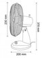 Tuuletin, STP FF-23, 25 W, 23 cm, pöytälevy, valkoinen hinta ja tiedot | Tuulettimet | hobbyhall.fi