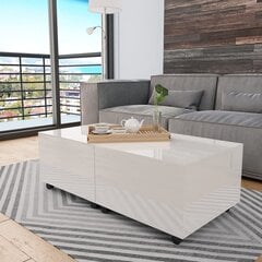 vidaXL Sohvapöytä korkeakiilto valkoinen 120x60x35 cm hinta ja tiedot | Sohvapöydät | hobbyhall.fi
