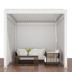 Sky Pergola sivuverho, 3m, valkoinen hinta ja tiedot | Puutarhapaviljongit | hobbyhall.fi