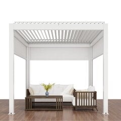 Sky Pergola sivuverho, 3m, valkoinen hinta ja tiedot | Puutarhapaviljongit | hobbyhall.fi