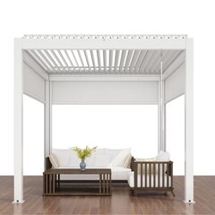 Sky Pergola sivuverho, 4m, valkoinen hinta ja tiedot | Sky Pergola Huonekalut ja sisustus | hobbyhall.fi