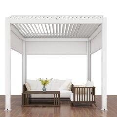 Sky Pergola sivuverho, 4m, valkoinen hinta ja tiedot | Sky Pergola Huonekalut ja sisustus | hobbyhall.fi