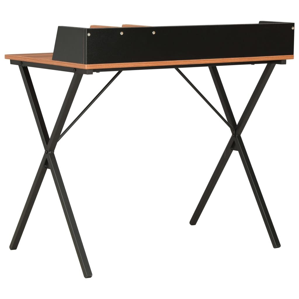 vidaXL Työpöytä musta ja ruskea 80x50x84 cm hinta ja tiedot | Tietokonepöydät ja työpöydät | hobbyhall.fi