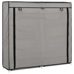 vidaXL Kenkäkaappi suojalla harmaa 115x28x110 cm kangas hinta ja tiedot | Kenkäkaapit ja -hyllyt | hobbyhall.fi