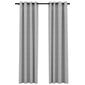 vidaXL Pellavamaiset pimennysverhot renkailla 2 kpl harmaa 140x245 cm hinta ja tiedot | Verhot | hobbyhall.fi