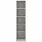 vidaXL 5-tasoinen kirjahylly betoninharmaa 40x24x175 cm lastulevy hinta ja tiedot | Hyllyt | hobbyhall.fi