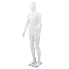 vidaXL Aidon kokoinen miesmallinukke lasijalustalla valkoinen 185 cm hinta ja tiedot | Naulakot | hobbyhall.fi