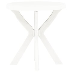 vidaXL Bistropöytä valkoinen Ø70 cm muovi hinta ja tiedot | Puutarhapöydät | hobbyhall.fi