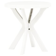 vidaXL Bistropöytä valkoinen Ø70 cm muovi hinta ja tiedot | Puutarhapöydät | hobbyhall.fi