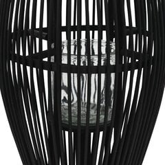 vidaXL Riippuva kynttilänpidike bambu musta 60 cm hinta ja tiedot | Kynttilät ja kynttilänjalat | hobbyhall.fi