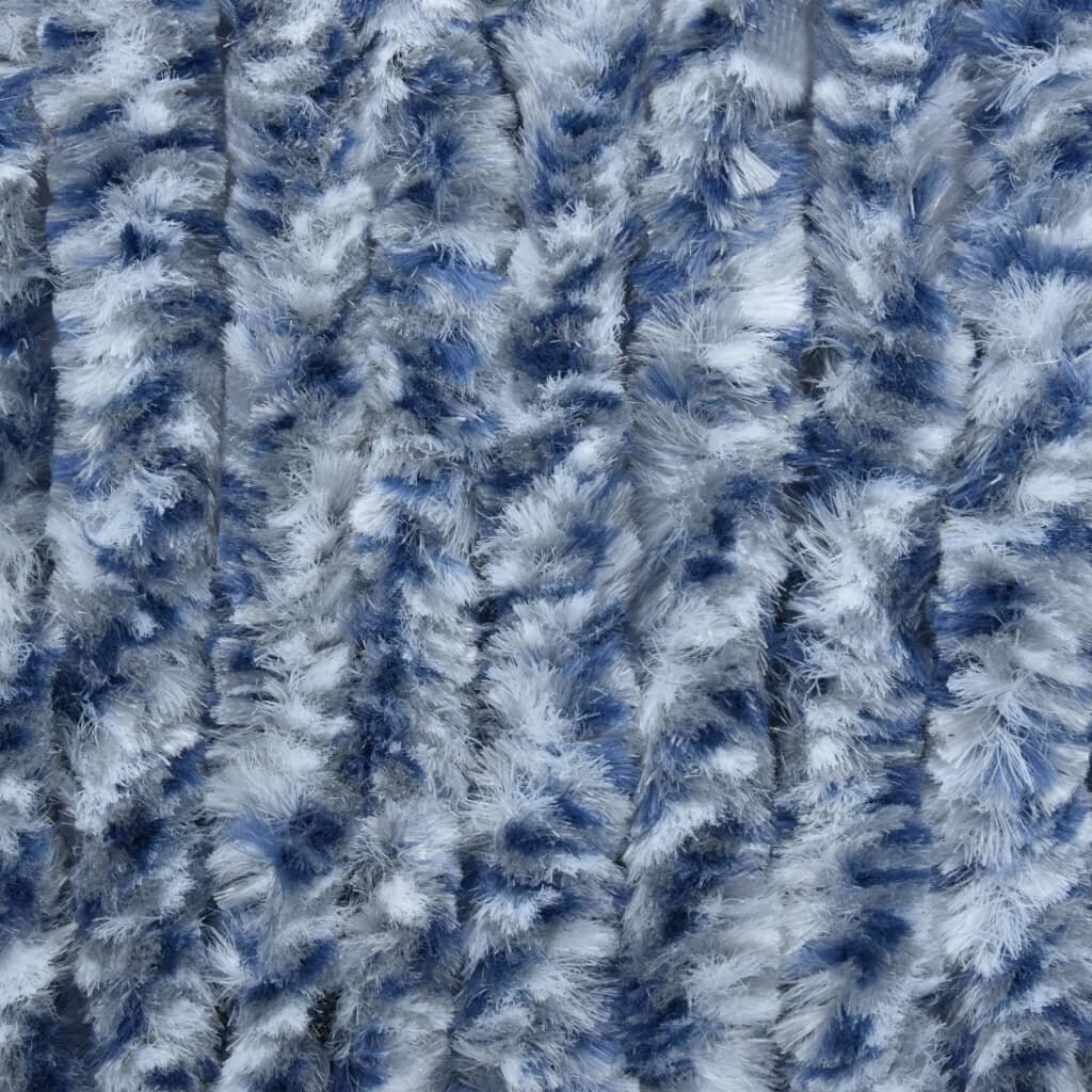 vidaXL Hyönteisverho sininen, valkoinen ja hopea 90x220 cm Chenille hinta ja tiedot | Hyttysverkot | hobbyhall.fi