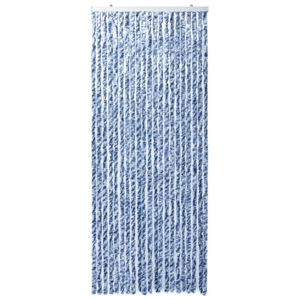 vidaXL Hyönteisverho sininen, valkoinen ja hopea 90x220 cm Chenille hinta ja tiedot | Hyttysverkot | hobbyhall.fi